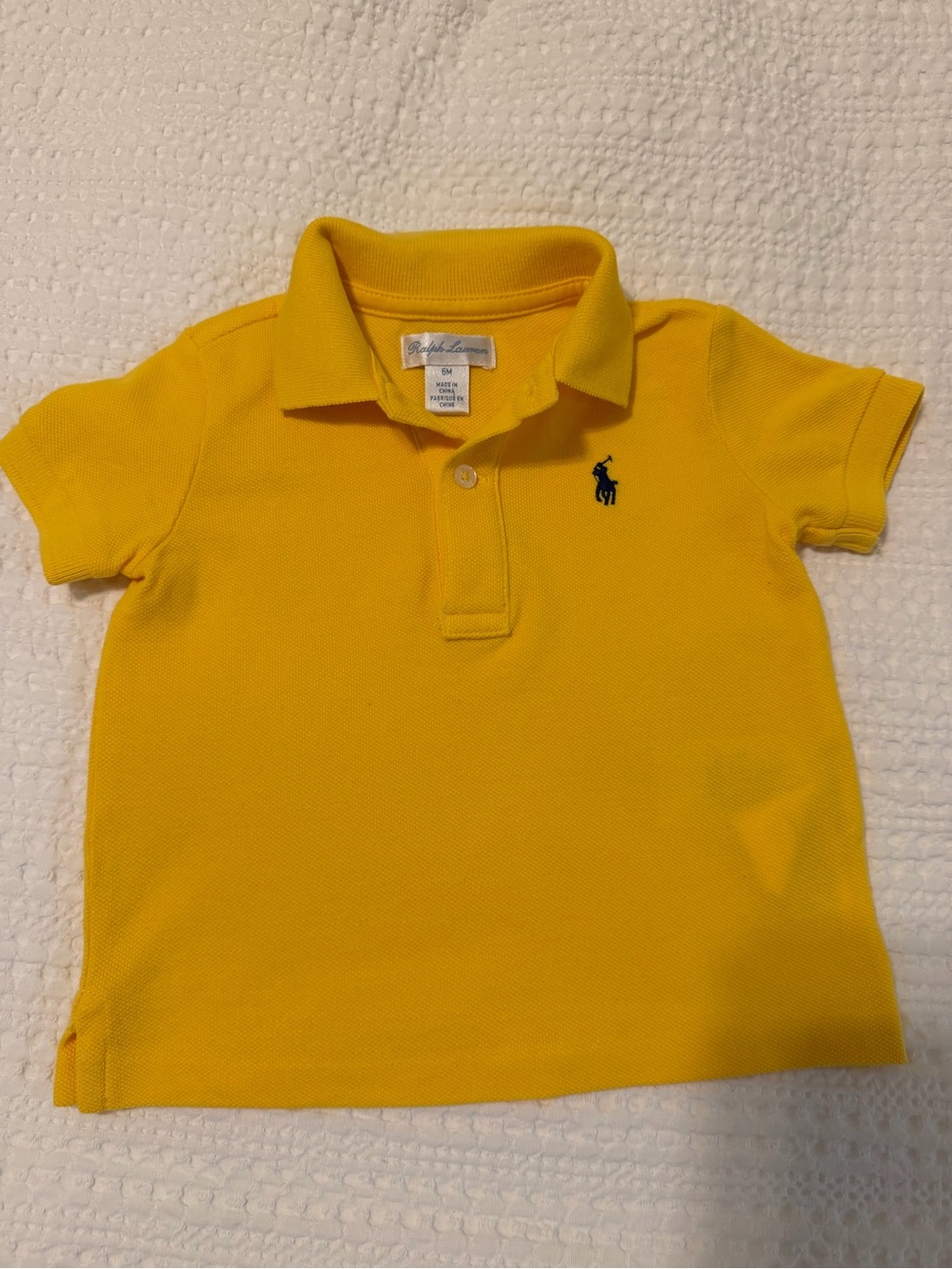 Ralph Lauren Bright Yellow Toddler Polo with Navy Pony